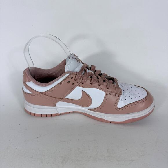 Nike Dunk Low Athletic Sneakers Women's 7 White Rose Whisper Leather DD1503-118 - Picture 3 of 10